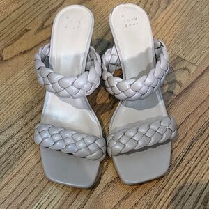 A New Day Women's Braided Sandals - beige size 9.5